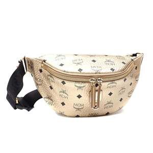 MCM Body Bag Gold Leather MUZ9SFI31T1001 Women's Men's Waist